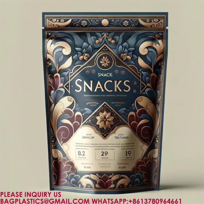 عبوات الغذاء القابلة لإعادة الإغلاق أكياس الوقوف الفاكهة المجففة وجبات خفيفة أكياس الزيب أكياس الاغلاق الذاتي 0