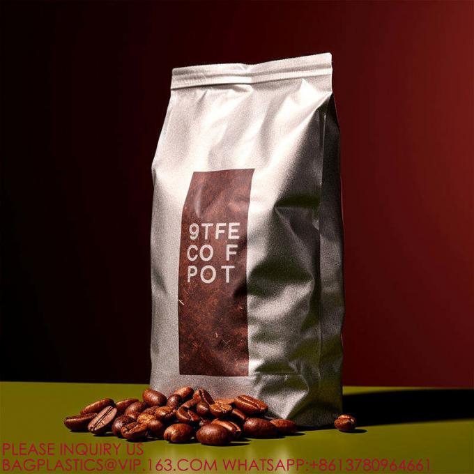 1lb كيس القهوة كيس تغليف حبوب القهوة المختلطة قابلة لإعادة الاستخدام 0