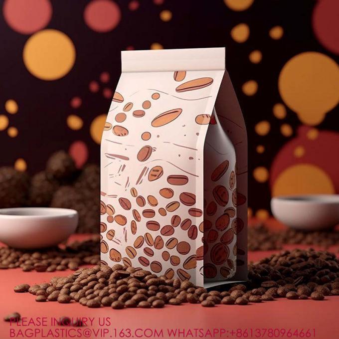1lb كيس القهوة كيس تغليف حبوب القهوة المختلطة قابلة لإعادة الاستخدام 2