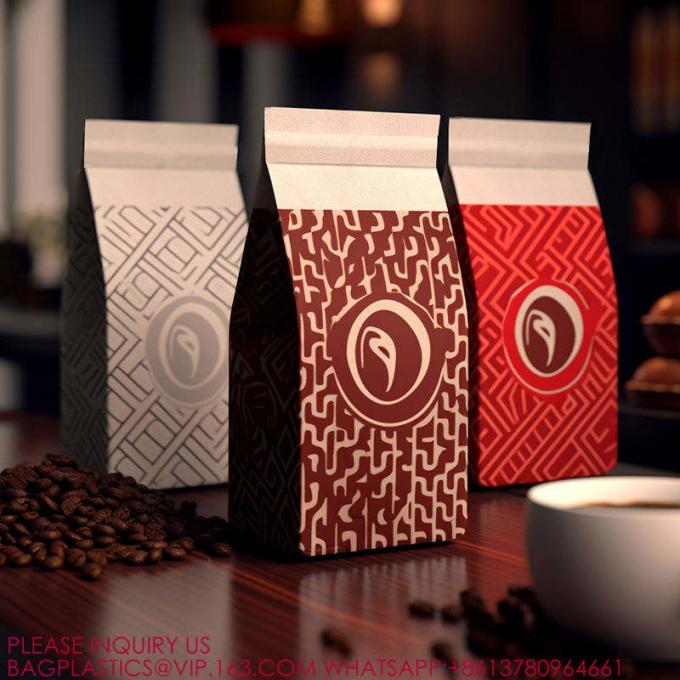 1lb كيس القهوة كيس تغليف حبوب القهوة المختلطة قابلة لإعادة الاستخدام 3