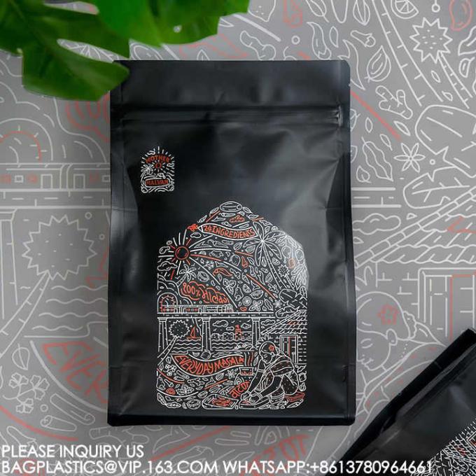 أكياس القهوة وتغليف الأغذية الأكياس البلاستيكية من ورق الألومنيوم Mylar Zip Ziplock Bag 3