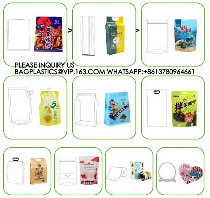 كيس الكرافت مع مقبض ربطة عنق للرز، دقيق القمح، أوراق الشاي، المساحيق، حزم البذور 5