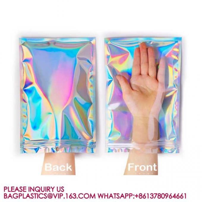 حقيبة مجوهرات محجوزة معدنية قابلة لإعادة الإغلاق Mylar Ziplock أسود 2