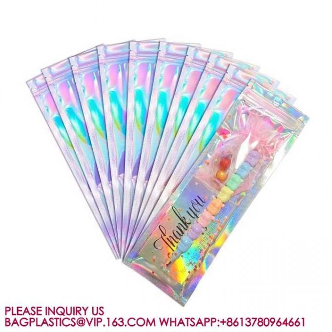 حقيبة مجوهرات محجوزة معدنية قابلة لإعادة الإغلاق Mylar Ziplock أسود 1