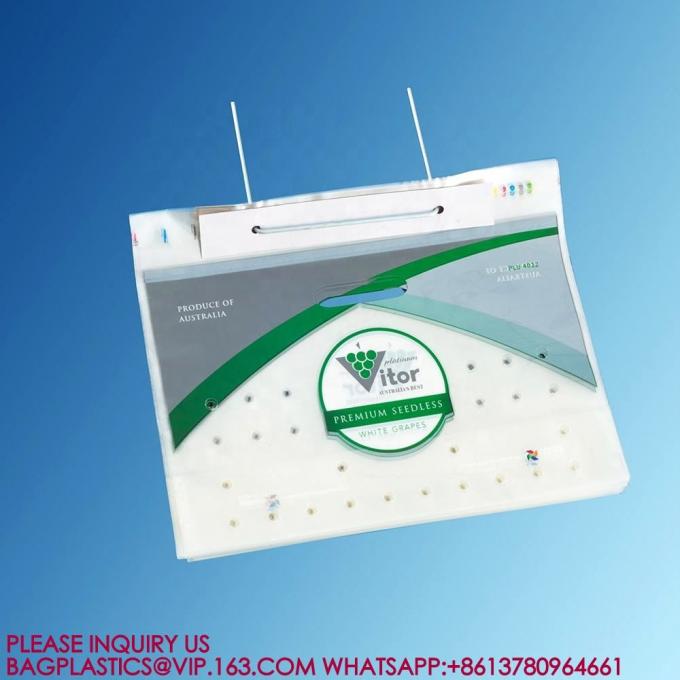 عبوة الفاكهة الطازجة إعادة تدوير كيس عبوة الفاكهة PP مع غسط السفلي لعبوات العنب 3